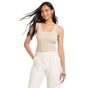 Neutral Nude Seamless Tank Bodysuit NWT XS